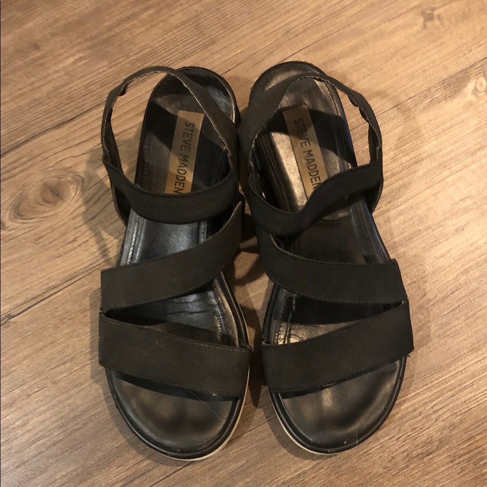 Steve Madden Black Strappy Sandals